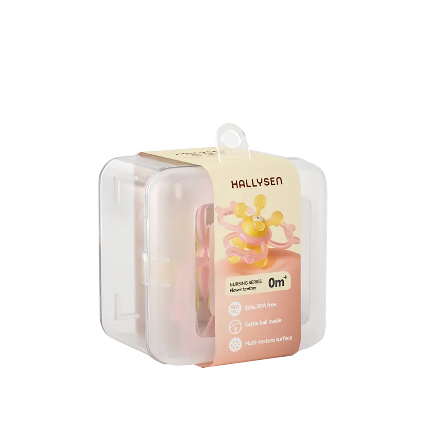 Gặm nướu hình hoa xúc xắc Hallysen –  Màu hồng