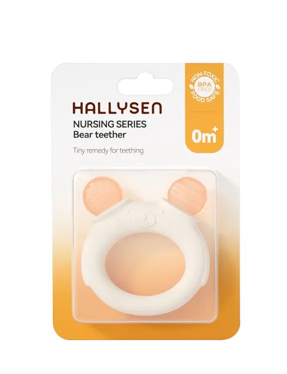 Gặm nướu hình gấu Hallysen - Màu cam