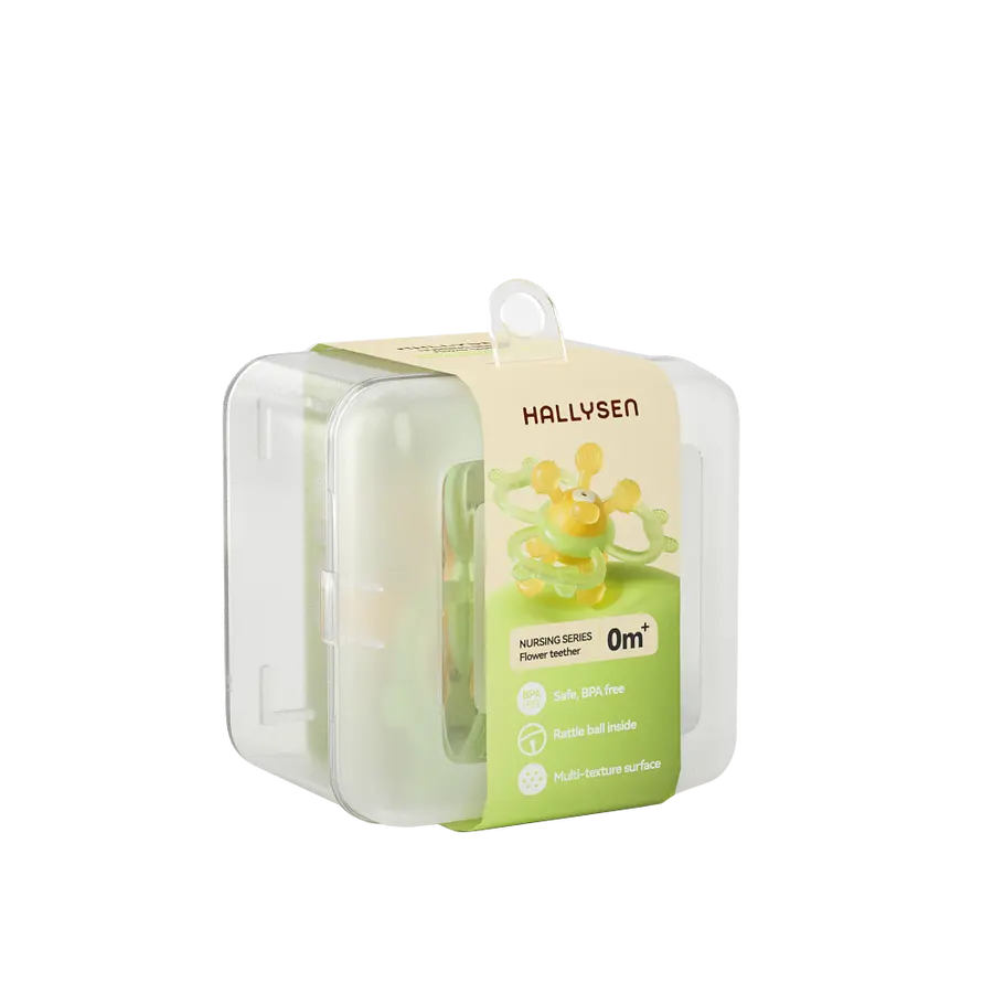 Gặm nướu hình hoa xúc xắc Hallysen –  Màu xanh lá