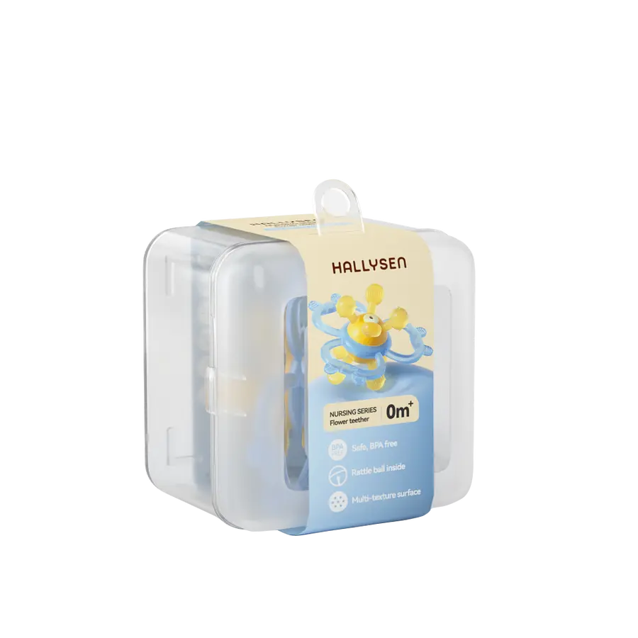 Gặm nướu hình hoa xúc xắc Hallysen –  Màu xanh dương